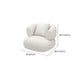 Scandinavian Wool Seating Tuxedo Arm Living Room Sofa in White