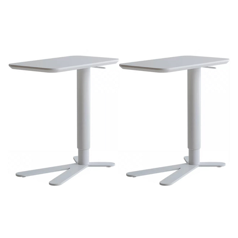 13" Wide Contemporary Corner Table Metal Rectangular Accent Side Table 23.6"L x 13.8"W x 28.7"H White 2 Clearhalo 'Coffee & Accent Tables' 'End & Side Tables' 'end_side_tables' 'furn' 'furn_end_side_tables' 'Furniture' 'Living Room Furniture' 7349729