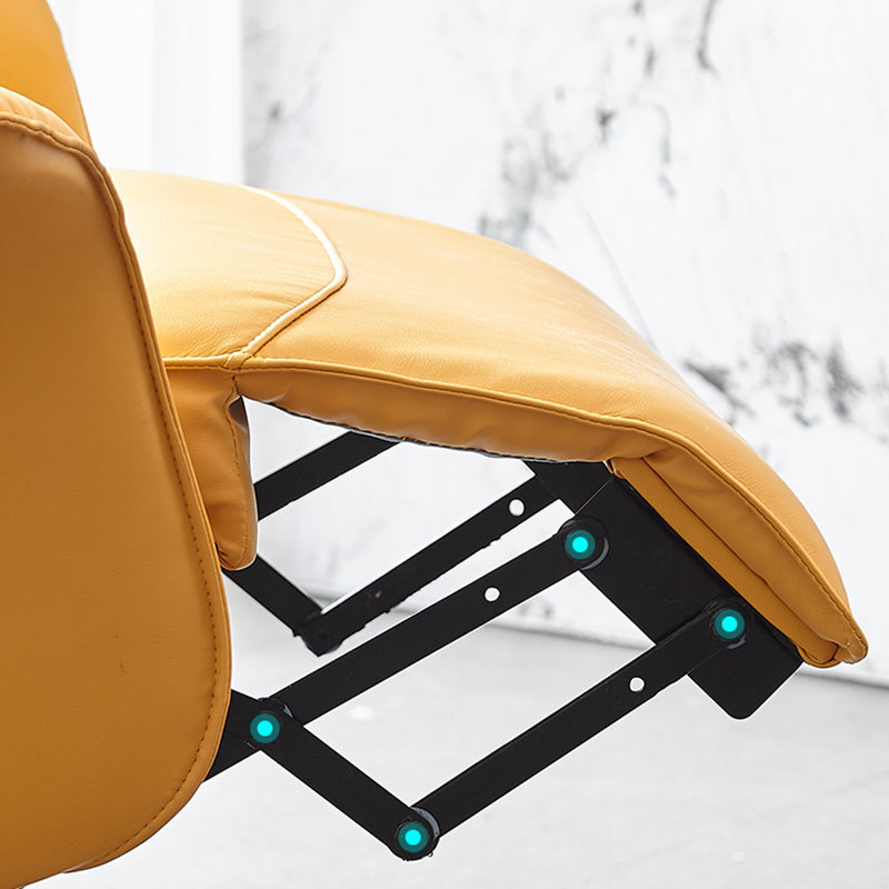 Contemporary Genuine Leather Recliner Chair with Swivel Base Clearhalo 'Chairs & Seating' 'furn' 'furn_recliners' 'Furniture' 'Living Room Furniture' 'Recliners' 7349756