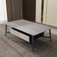 4 Legs Slate Cocktail Table Shelf Included Rectangular Coffee Table