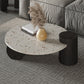 Modern Stone Coffee Table Round Abstract Coffee Cocktail Table
