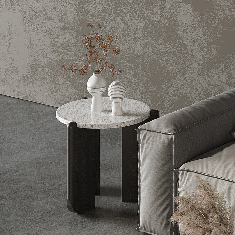 Modern Stone Coffee Table Round Abstract Coffee Cocktail Table