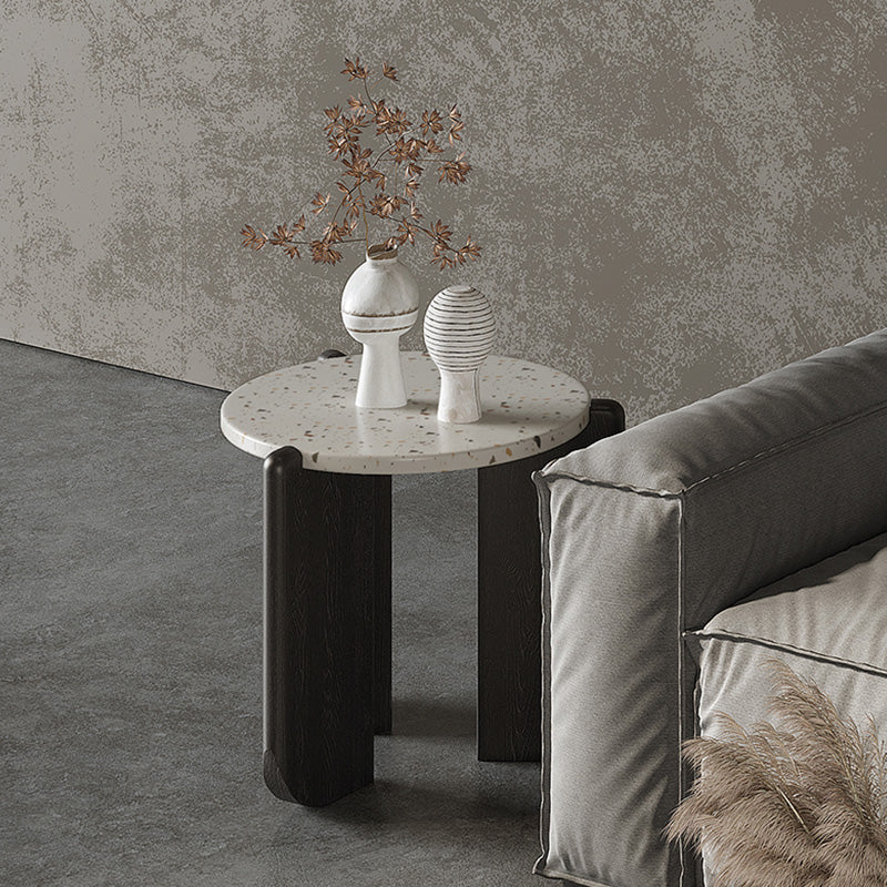 Modern Stone Coffee Table Round Abstract Coffee Cocktail Table