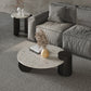 Modern Stone Coffee Table Round Abstract Coffee Cocktail Table