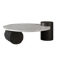 Modern Stone Coffee Table Round Abstract Coffee Cocktail Table