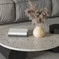 Modern Stone Coffee Table Round Abstract Coffee Cocktail Table