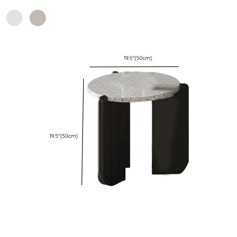 Modern Stone Coffee Table Round Abstract Coffee Cocktail Table