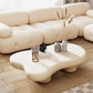 Irregular Solid Wood Coffee Table Cloud-Shaped 4 Legs Cocktail Table