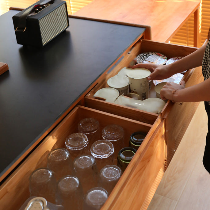 Cucina tavolo da pranzo dell'isola moderna tavolo da pranzo con cassetto