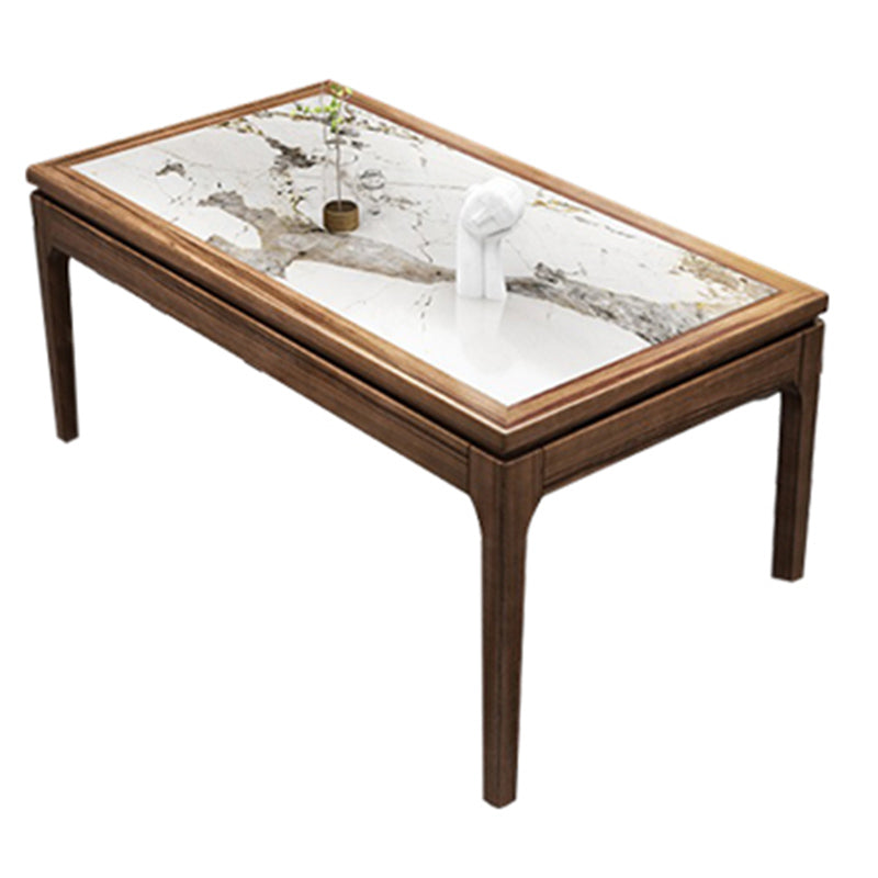 Contemporaneo 1/2/7 pezzi sala da pranzo set mobili in pietra rettangolo in bianco