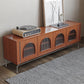 Vintage Cherry Media Console Enclosed Storage TV Stand for Living Room 87"L x 16"W x 25"H Clearhalo 'furn' 'furn_tv_stands_entertainment_centers' 'Furniture' 'Living Room Furniture' 'TV Stands & Entertainment Centers' 'TV Stands & Media Storage Furniture' 'tv_stands_entertainment_centers' 7350560