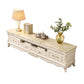 Glam Media Console Marble Open Shelving TV Stand for Living Room 87"L x 18"W x 10"H Ivory Clearhalo 'furn' 'furn_tv_stands_entertainment_centers' 'Furniture' 'Living Room Furniture' 'TV Stands & Entertainment Centers' 'TV Stands & Media Storage Furniture' 'tv_stands_entertainment_centers' 7350575