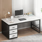 Contemporary 3 Drawers Office Desk Antique Finish Computer Desk Clearhalo 'furn' 'furn_office_desk' 'Furniture' 'Office Desks' 'Office Furniture' 'office_desk' 7350652