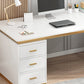Contemporary 3 Drawers Office Desk Antique Finish Computer Desk Clearhalo 'furn' 'furn_office_desk' 'Furniture' 'Office Desks' 'Office Furniture' 'office_desk' 7350658