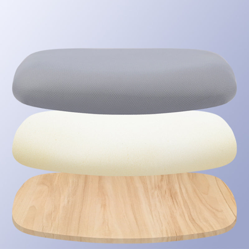 Chaise de bureau à bras fixe contemporaine chaise de tâche grise pour le bureau