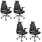 Arms Included Desk Chair Modern Adjustable Seat Height Swivel Chair with Wheels
