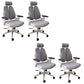 Arms Included Desk Chair Modern Adjustable Seat Height Swivel Chair with Wheels