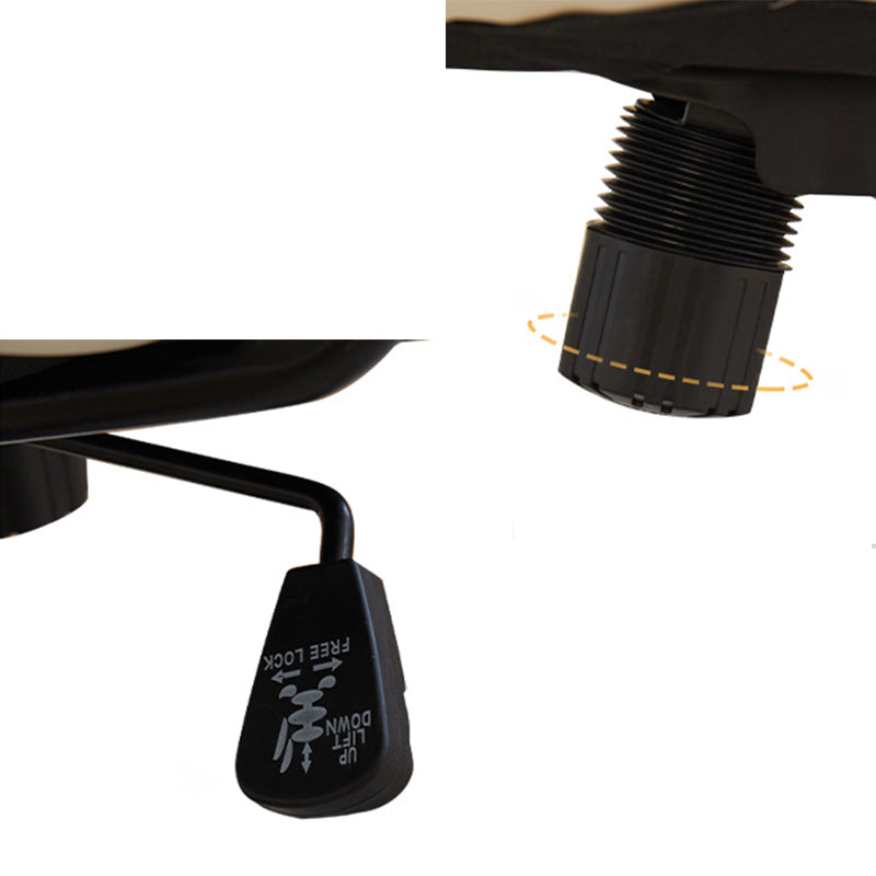 Silla de escritorio de brazos acolchados modernos silla de cuero para tareas de cuero para oficina