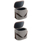 Contemporary Rectangle Shape Ottoman Faux Leather Upholstered Pouf Houndstooth pattern 2 Piece Set Storage Included Clearhalo 'furn' 'furn_ottomans_poufs' 'Furniture' 'Living Room Furniture' 'Ottomans & Poufs' 'ottomans_poufs' 7351058