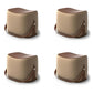Contemporary Rectangle Shape Ottoman Faux Leather Upholstered Pouf Beige 4 Piece Set Storage Not Included Clearhalo 'furn' 'furn_ottomans_poufs' 'Furniture' 'Living Room Furniture' 'Ottomans & Poufs' 'ottomans_poufs' 7351065