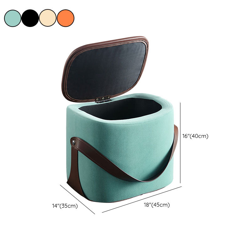 Contemporary Rectangle Shape Ottoman Faux Leather Upholstered Pouf Clearhalo 'furn' 'furn_ottomans_poufs' 'Furniture' 'Living Room Furniture' 'Ottomans & Poufs' 'ottomans_poufs' 7351070