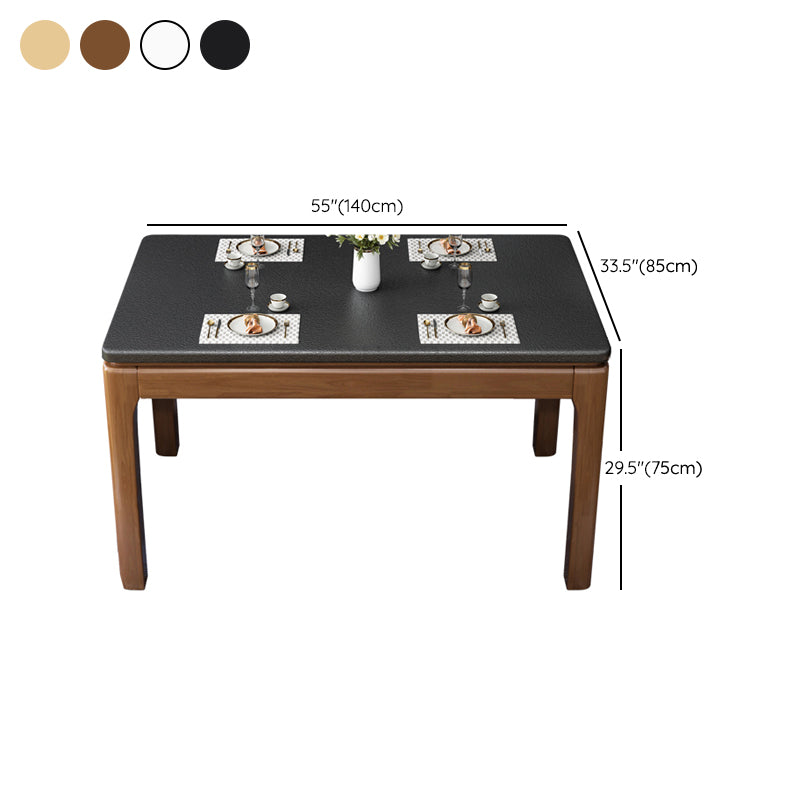 Contemporary Dining Room Dinner Table Solid Wood 4 Legs Dining Table Clearhalo 'Dining Tables & Seating' 'Dining Tables' 'dining_table' 'furn' 'furn_dining_table' 'Furniture' 'Kitchen & Dining Furniture' 7351912