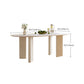 Table de dinette ovale blanche pour salle à manger Table de salle à manger avec dessus en pierre