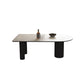 Mesa de comedor moderna de forma libre para el hogar Mesa de comedor blanca con patas con acabado mate