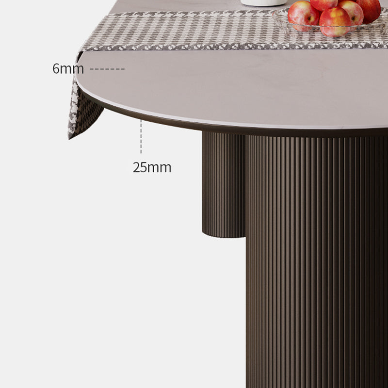 Mesa de comedor moderna de forma libre para el hogar Mesa de comedor blanca con patas con acabado mate