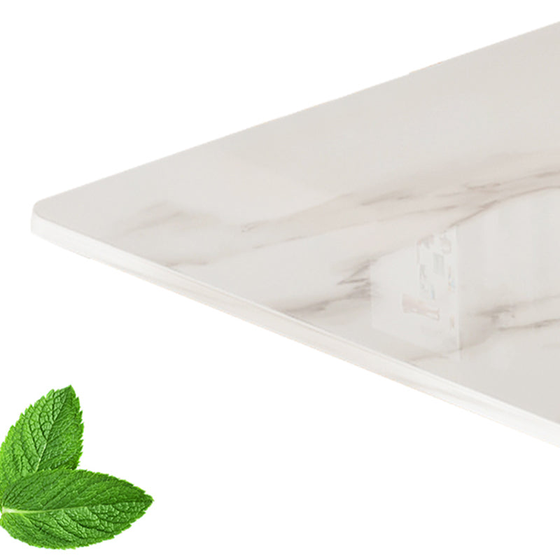 White Top Dinette Table with Wooden Legs Modern Dining Table for Home Clearhalo 'Dining Tables & Seating' 'Dining Tables' 'dining_table' 'furn' 'furn_dining_table' 'Furniture' 'Kitchen & Dining Furniture' 7351968