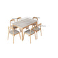 White Top Dinette Table with Wooden Legs Modern Dining Table for Home Clearhalo 'Dining Tables & Seating' 'Dining Tables' 'dining_table' 'furn' 'furn_dining_table' 'Furniture' 'Kitchen & Dining Furniture' 7351969