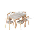White Top Dinette Table with Wooden Legs Modern Dining Table for Home Clearhalo 'Dining Tables & Seating' 'Dining Tables' 'dining_table' 'furn' 'furn_dining_table' 'Furniture' 'Kitchen & Dining Furniture' 7351972