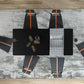 Metal Modern Dinette Table with 4 Legs Black Stone Top Dining Table