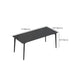 Metal Modern Dinette Table with 4 Legs Black Stone Top Dining Table