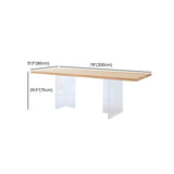 モダンな長方形のウッドダイニングテーブル1/2/5ピースダイニングルーム用ダイニングセット