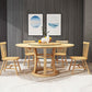 Rubberwood Solid Wood Dining Table Set 5/7 Pieces Dining Set for Kitchen Table & Chair(s) Natural 5 Piece Set Clearhalo 'Dining Room Sets' 'Dining Tables & Seating' 'dining_room_set' 'furn' 'furn_dining_room_set' 'Furniture' 'Kitchen & Dining Furniture' 7352047