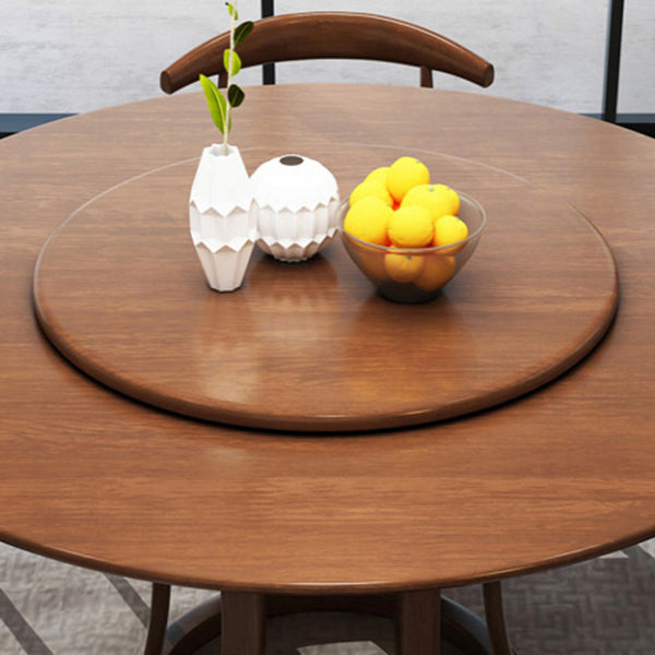 Rubberwood Solid Wood Dining Table Set 5/7 Pieces Dining Set for Kitchen Clearhalo 'Dining Room Sets' 'Dining Tables & Seating' 'dining_room_set' 'furn' 'furn_dining_room_set' 'Furniture' 'Kitchen & Dining Furniture' 7352049