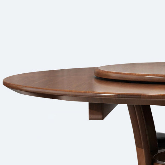 Juego de mesa de comedor de madera maciza de madera de goma.