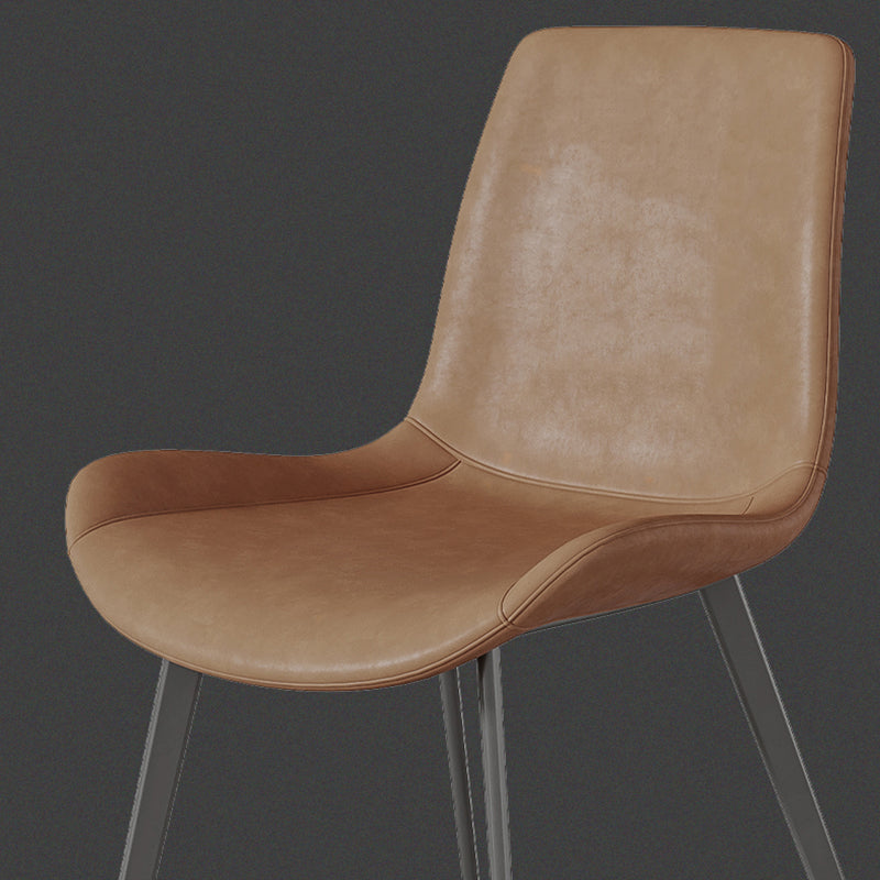 White Stone Dining Table Set with Leather Chairs 3/5 Pcs Modern Dinette Set Clearhalo 'Dining Room Sets' 'Dining Tables & Seating' 'dining_room_set' 'furn' 'furn_dining_room_set' 'Furniture' 'Kitchen & Dining Furniture' 7352059