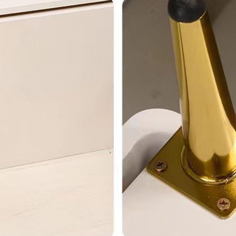 2 laden Glam Accent Table nachtkastje Antiek afwerking Nachtstand