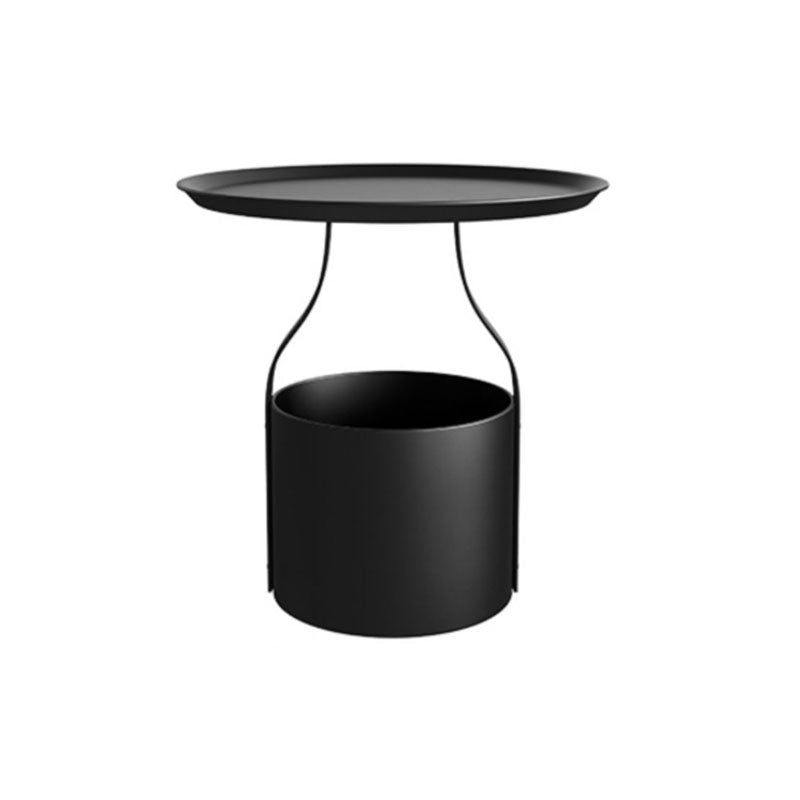 コンテンポラリーオープンストレージベッドサイドキャビネットメタルメタルアクセントテーブル寝室用ナイトスタンド