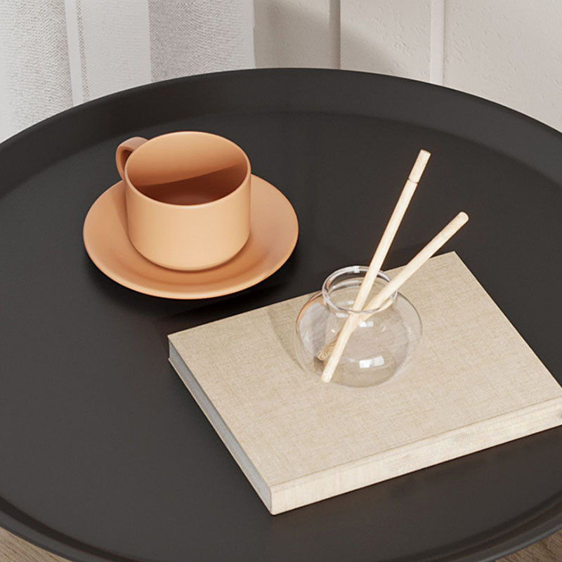 コンテンポラリーオープンストレージベッドサイドキャビネットメタルメタルアクセントテーブル寝室用ナイトスタンド