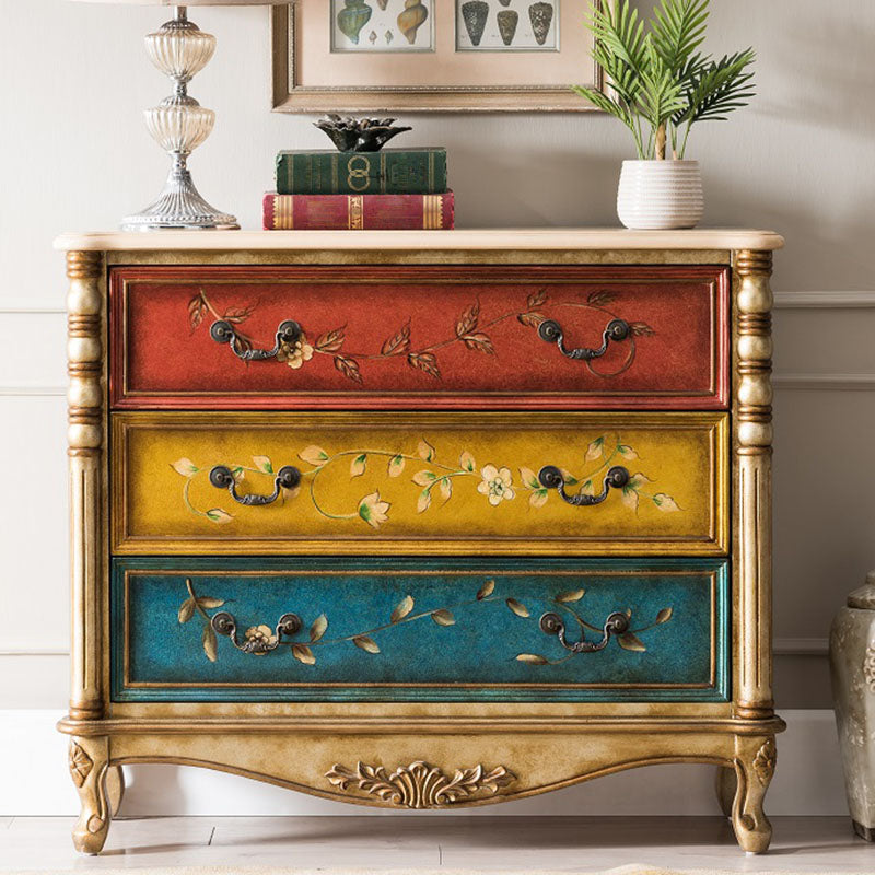 Tocador vertical tradicional almacenamiento de madera cofre para dormitorio