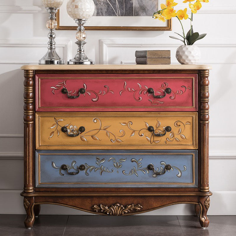 Tocador vertical tradicional almacenamiento de madera cofre para dormitorio