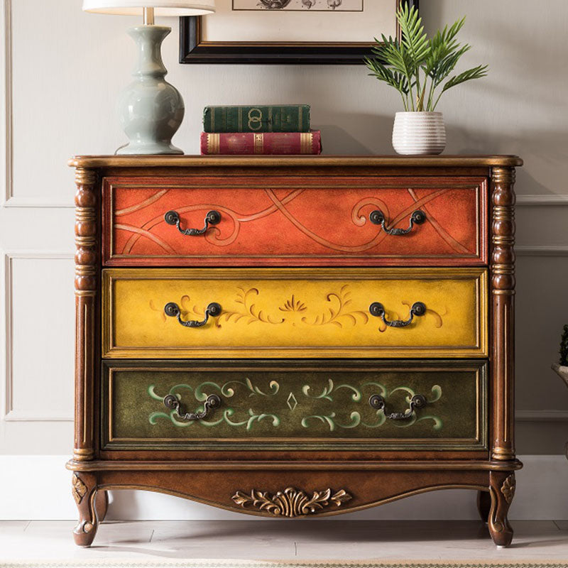 Tocador vertical tradicional almacenamiento de madera cofre para dormitorio