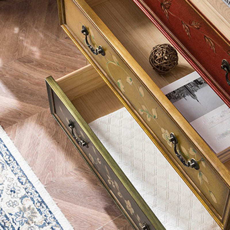 Tocador vertical tradicional almacenamiento de madera cofre para dormitorio