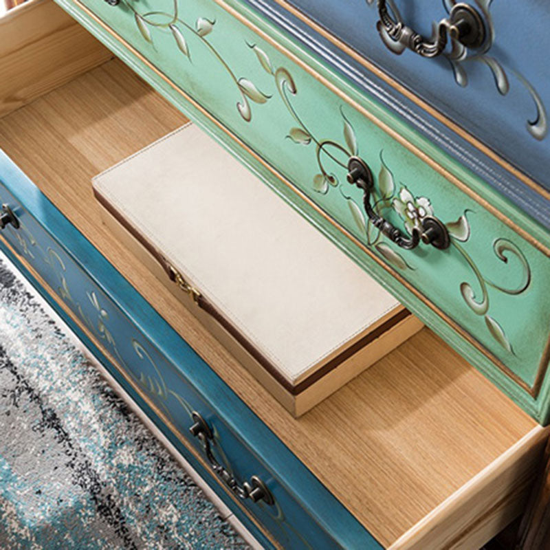 Tocador vertical tradicional almacenamiento de madera cofre para dormitorio