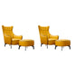 Tufted Cushions Side Chair Arms Included Lounge Chair for Living Room Yellow Genuine Leather 2 Piece Set Clearhalo 'Accent Chairs' 'accent_chairs' 'Chairs & Seating' 'furn' 'furn_accent_chairs' 'Furniture' 'Living Room Furniture' 7352407