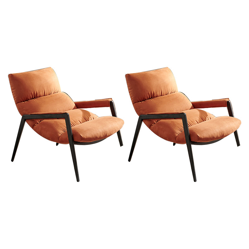 Reclining Side Chair Arms Included Lounge Chair for Living Room Orange Nappa 2 Piece Set Clearhalo 'Accent Chairs' 'accent_chairs' 'Chairs & Seating' 'furn' 'furn_accent_chairs' 'Furniture' 'Living Room Furniture' 7352426