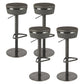 Modern Style Counter Stool Pu Leather Adjustable Height Bar Stool with Footrest Grey 4 Piece Set Backless Clearhalo 'Bar Furniture' 'Bar Stools' 'bar_stools' 'furn' 'furn_bar_stools' 'Furniture' 'Kitchen & Dining Furniture' 7352790